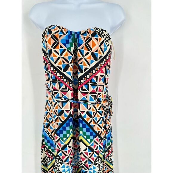 Dina Be Womens Geometric Sweetheart Neck Strapless Maxi Dress Multi-Color Medium - Picture 4 of 7